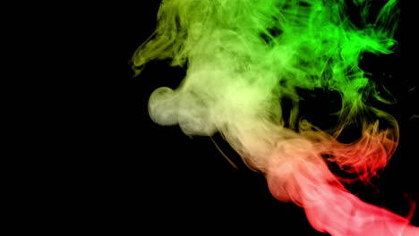 abstract toxic acid smoke or steam moving on a dark background.