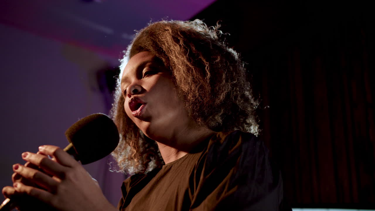 Singer in the studio