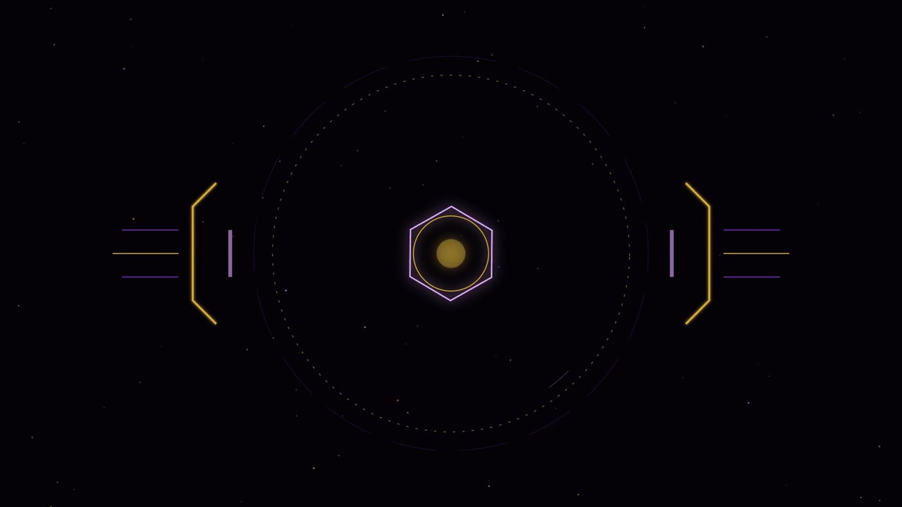 Futuristic Digital Hexagon Interface Animation