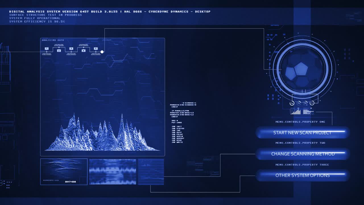 HUD Screen Scifi Cyberpunk Cinematic