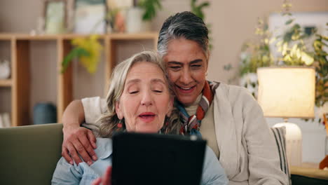 senior women using tablet