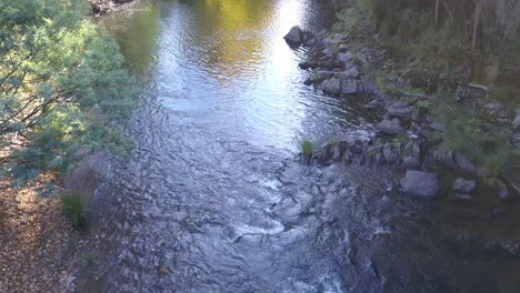 river flowing through a valley in mountain foothills