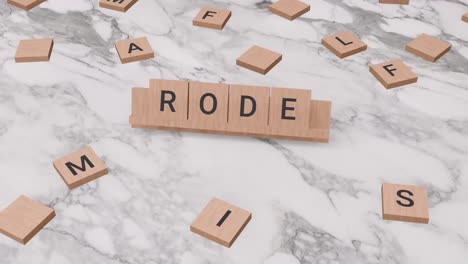 rode word on scrabble
