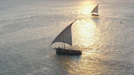 pirate boats during sunset cropped hd