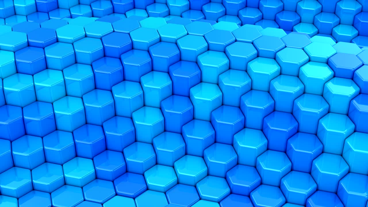 los hexágonos formaron una onda