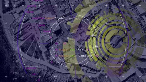 Animation-Des-Scope-Scannens-Des-Stadtbildes-Und-Der-Verbindungen