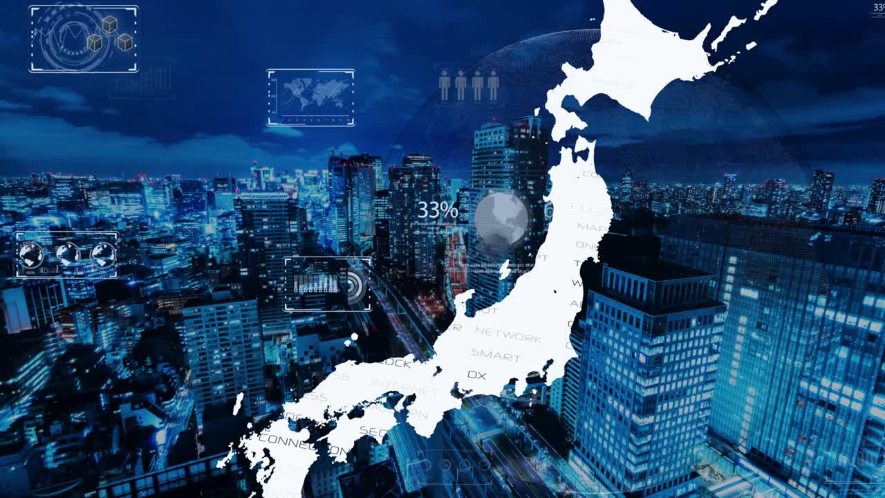 スマートシティデジタル世界グローバルコミュニケーションネットワークコンセプト 6gビジネスグラフ グローバルビジネス