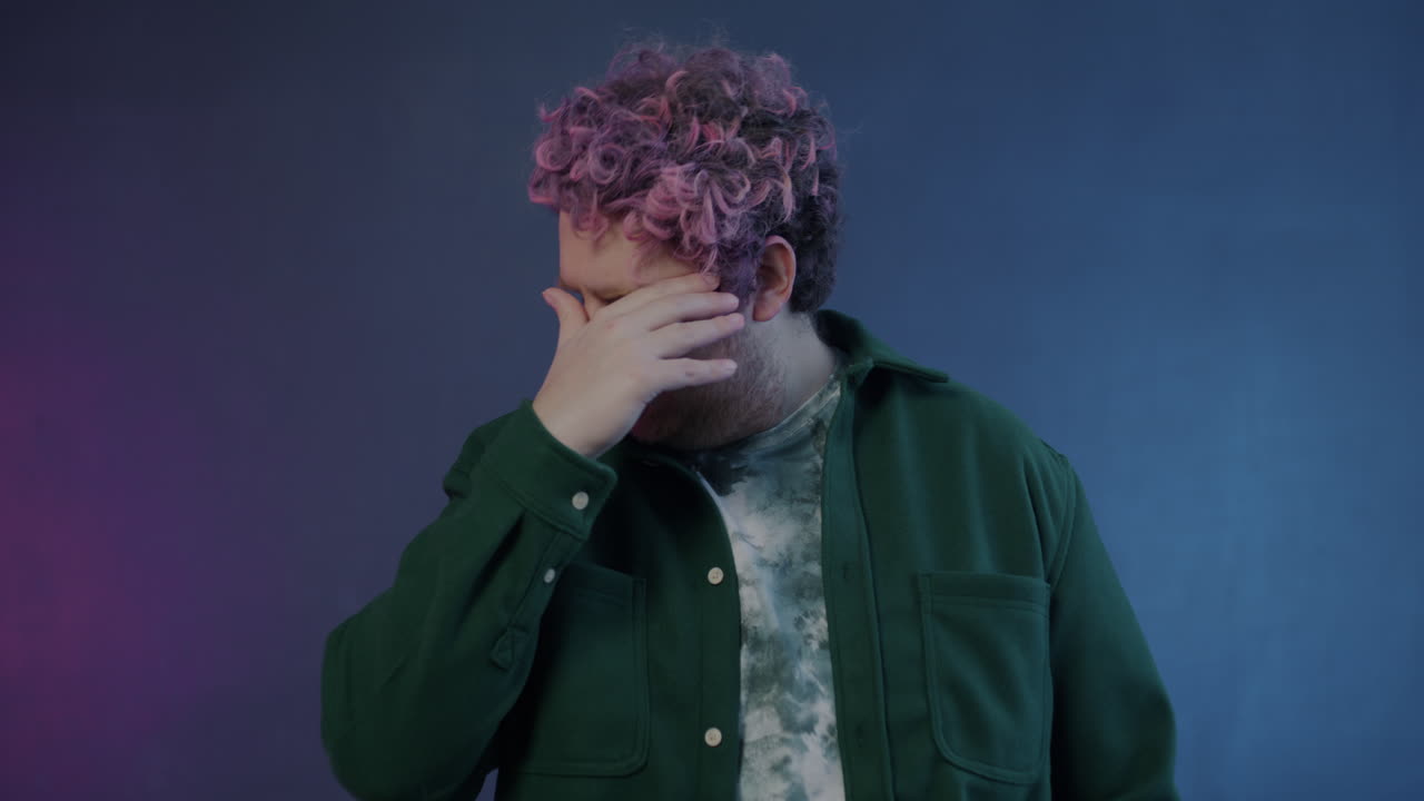 Man Feeling Disappointment or Frustration