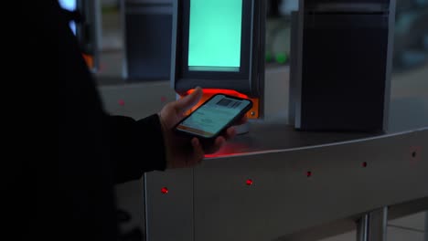 airport security gate with mobile scanning