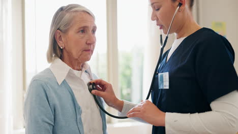 doctor, patient and stethoscope with breathe