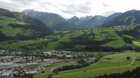 4k drone shot of beautiful schladming, styria, austria