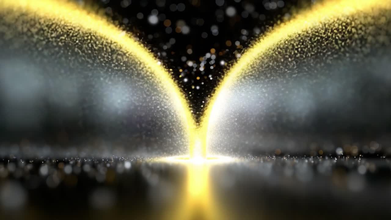 Esplorando i misteri dello spazio: una rappresentazione visiva di un buco nero che si trasforma in un fenomeno celeste con effetti particellari dinamici