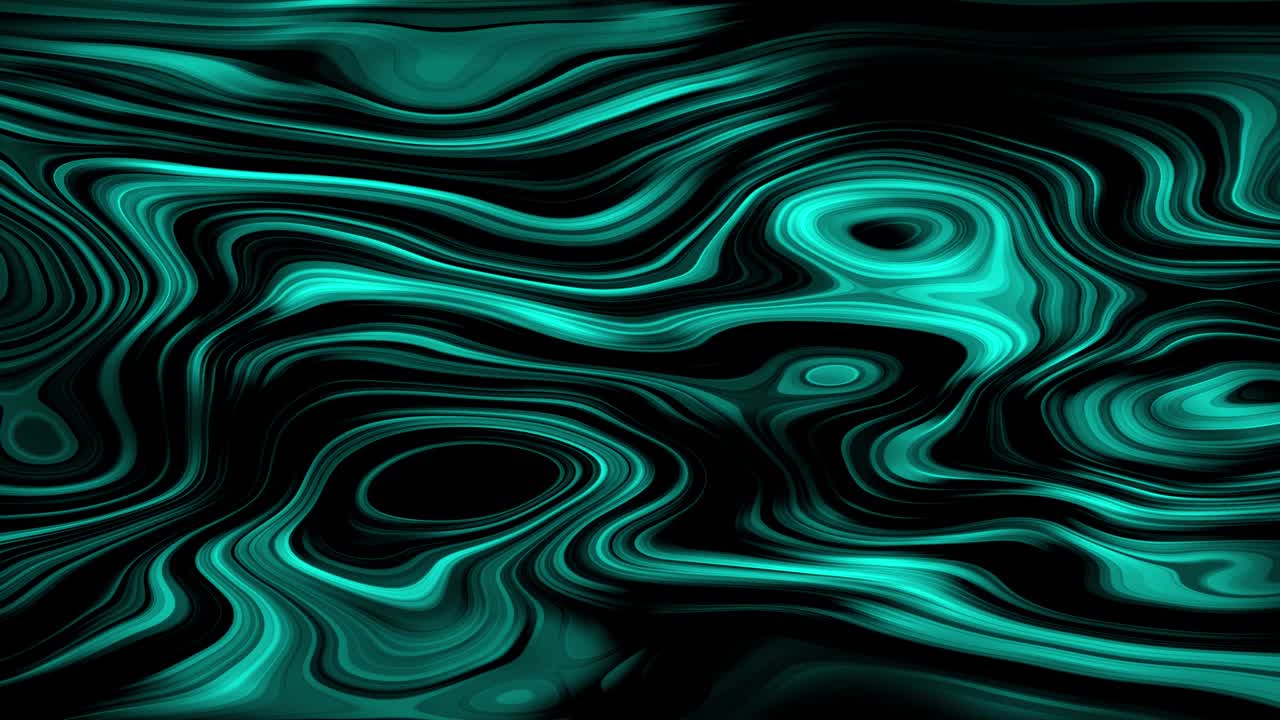 Sfondo liquido astratto e di tendenza con increspature luminose, ciano e colorate