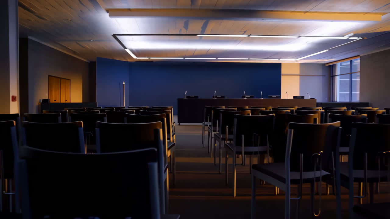 Empty Conference Room with Chairs