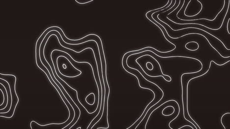 animation of moving white map of lines on black background