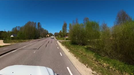 driving through hiiumaa: car pov on a sunny day - 360