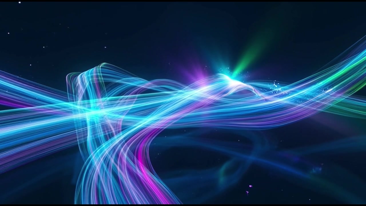 Abstract Motion Background with Glowing Blue and Purple Light Waves