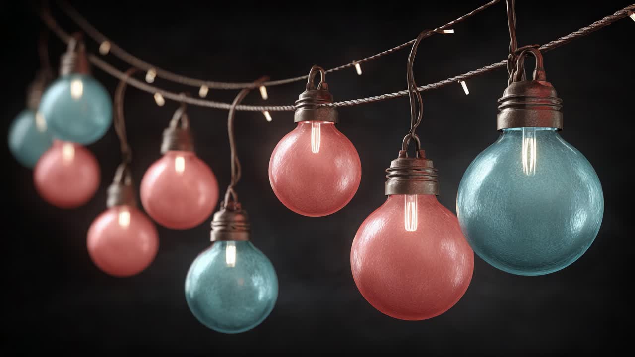 A Beautiful Display of Colorful Decorative Lanterns Illuminating a Dark Background, Creating an Inviting and Cozy Atmosphere with Their Soft Glow