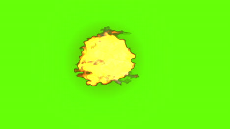 dynamic fire and smoke vfx on green screen