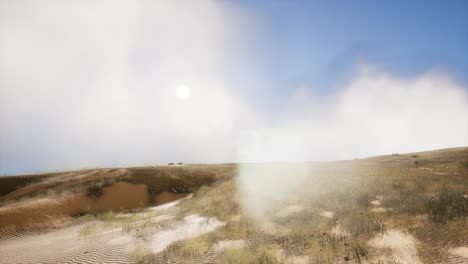 smoke over dunes