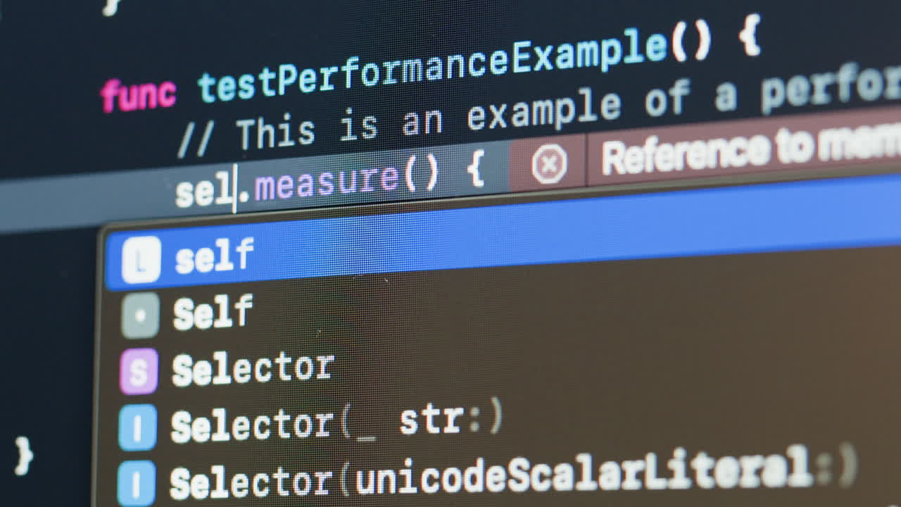 Computer Code Displayed on Screen