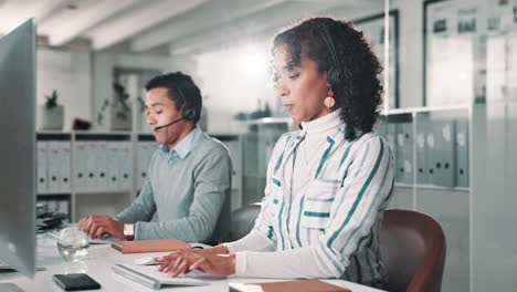 call center agents working at their desks