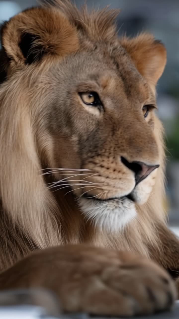 Majestic Lion Portrait Captured in Stunning Detail, Revealing the Intensity and Natural Beauty of One of Nature's Most Iconic Creatures