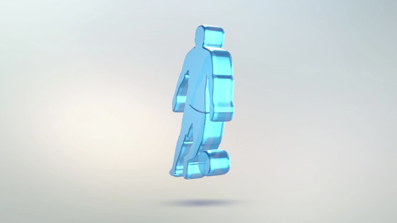 축구 선수 유리 아이콘: 알파 채널과 함께 투명한 회전 축구 기호