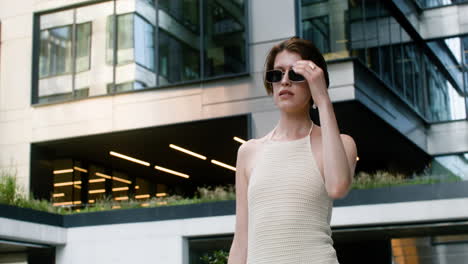 elegant woman in sunglases