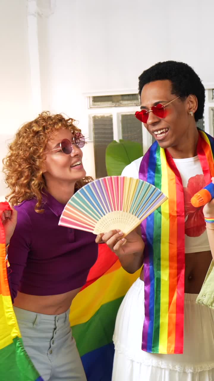 LGBTQ Pride Celebration with Rainbow Colors