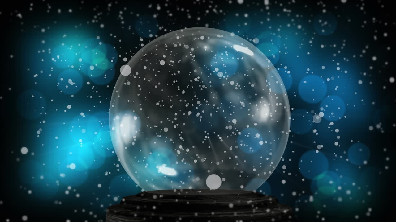 검은 바탕에 보케 위에 눈알과 눈공의 애니메이션