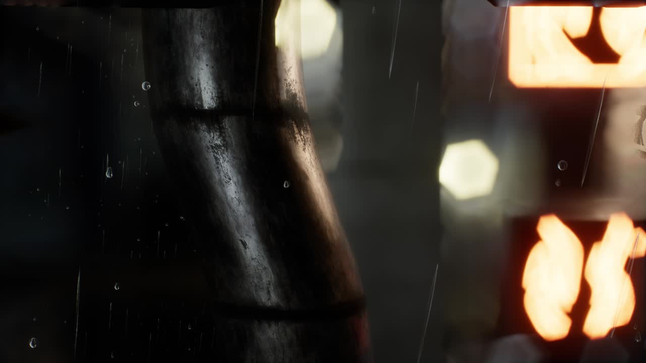 비가 오는 밤 의 도시 풍경