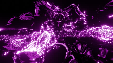 abstract purple glowing liquid stars