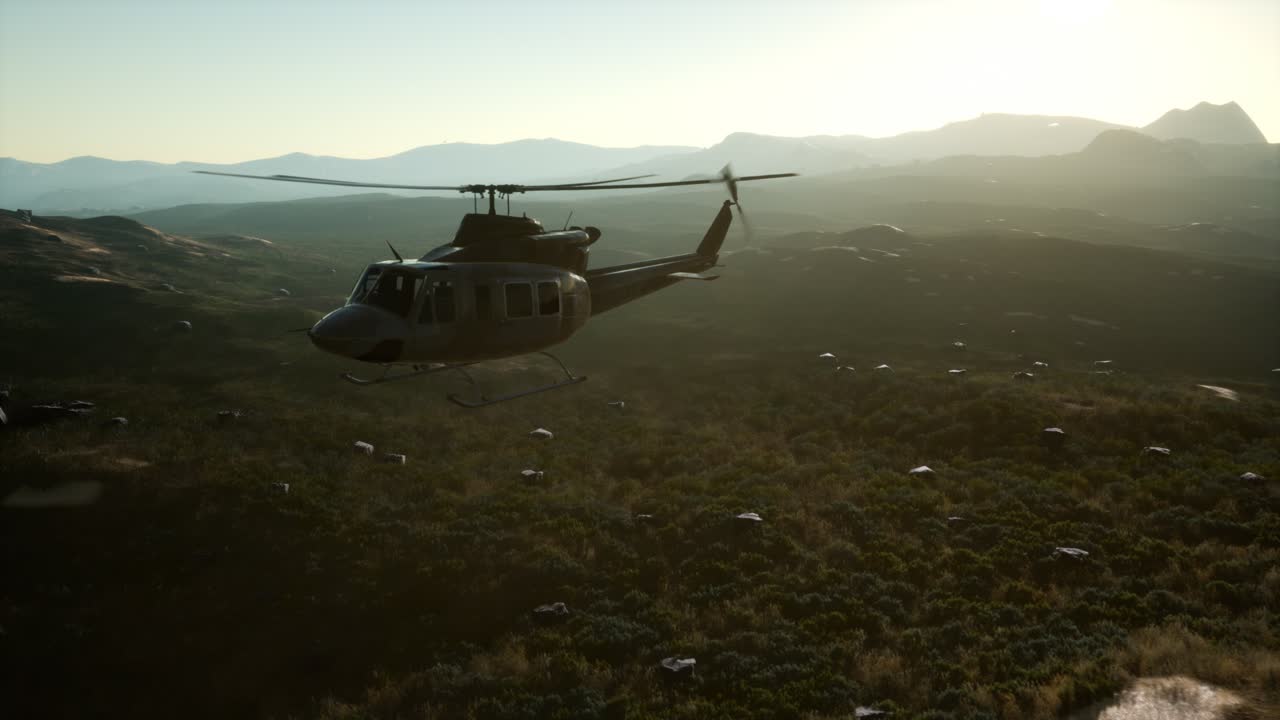 베트남에 있는 미국 군사 헬리 ⁇ 터