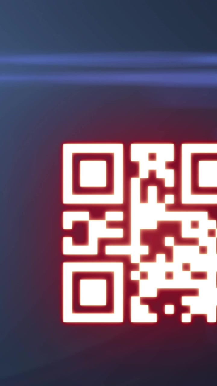 Animation of qr code over data processing