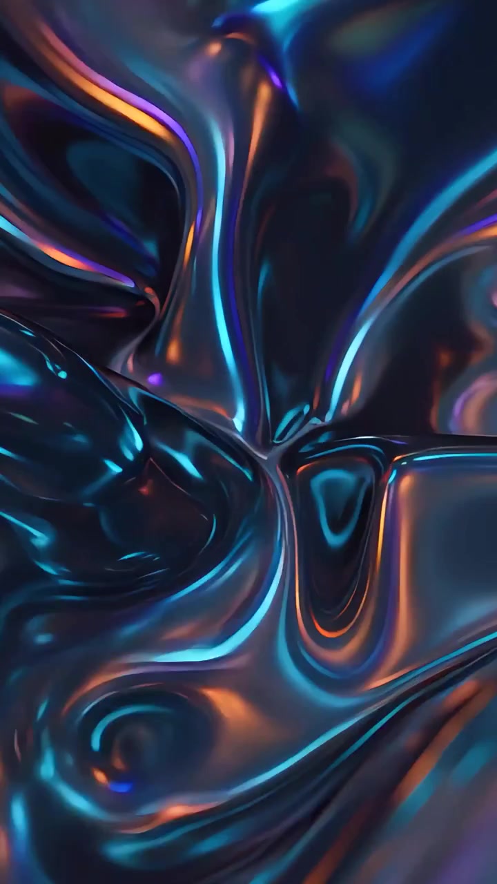 Abstract Metallic Waves Background 4K