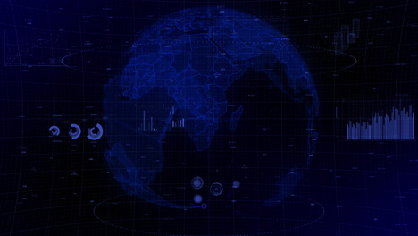 cinematic digital globe rotating video background showcases zooming in on zimbabwe country