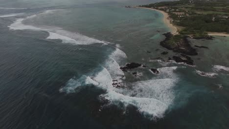 Ocean-view-and-Mauritius-landscape-aerial-shot