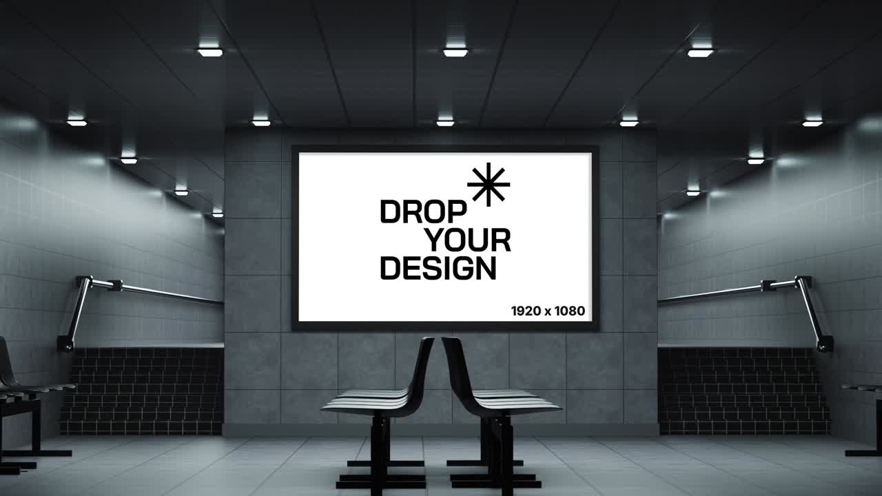 광고판 화면 목업Mockup