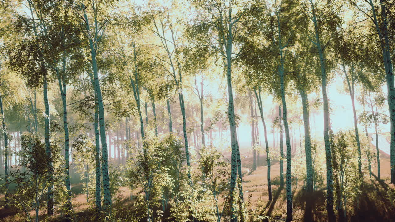 ⁇ 은 날에 버크 나무의 골목