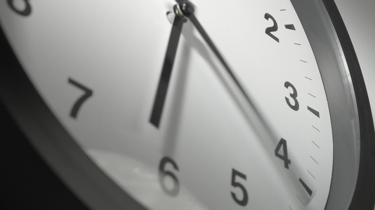 Clock Face in Time Lapse on White Wall in Office | Premium Stock Video ...