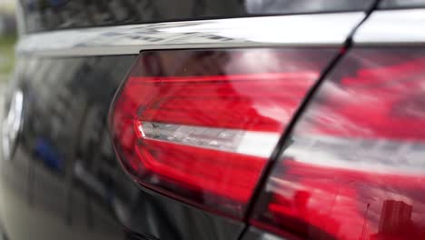 close-up of a car's tail lights