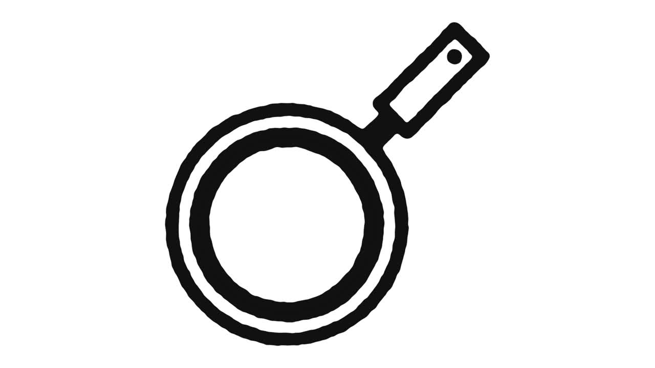 imágenes de animación del icono de la sartén de cocción y canal alfa