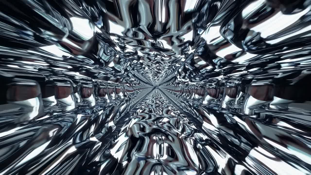 túnel metálico abstracto