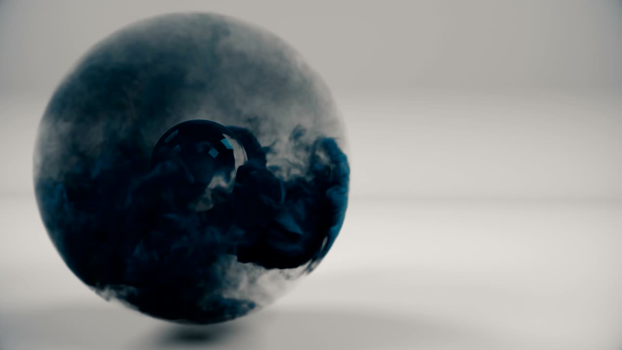 forma de humo abstracta en movimiento.