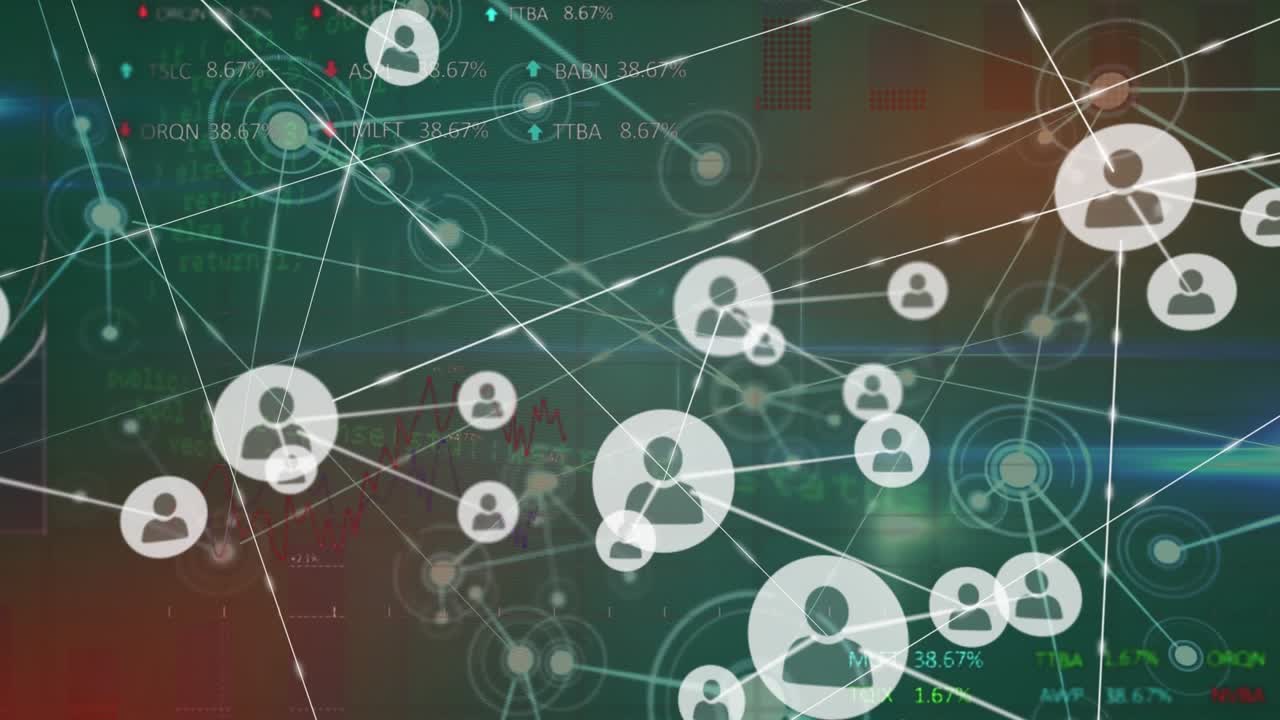 Digital video illustrerer et stort, sammenkoblet globalt kommunikasjonsnettverk