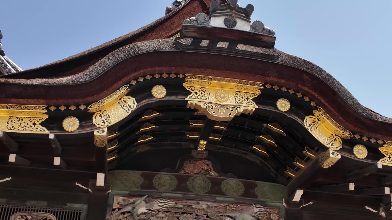 Kara-mon Gate at Nijō Castle detailed view Kyoto, Japan Japanese architecture