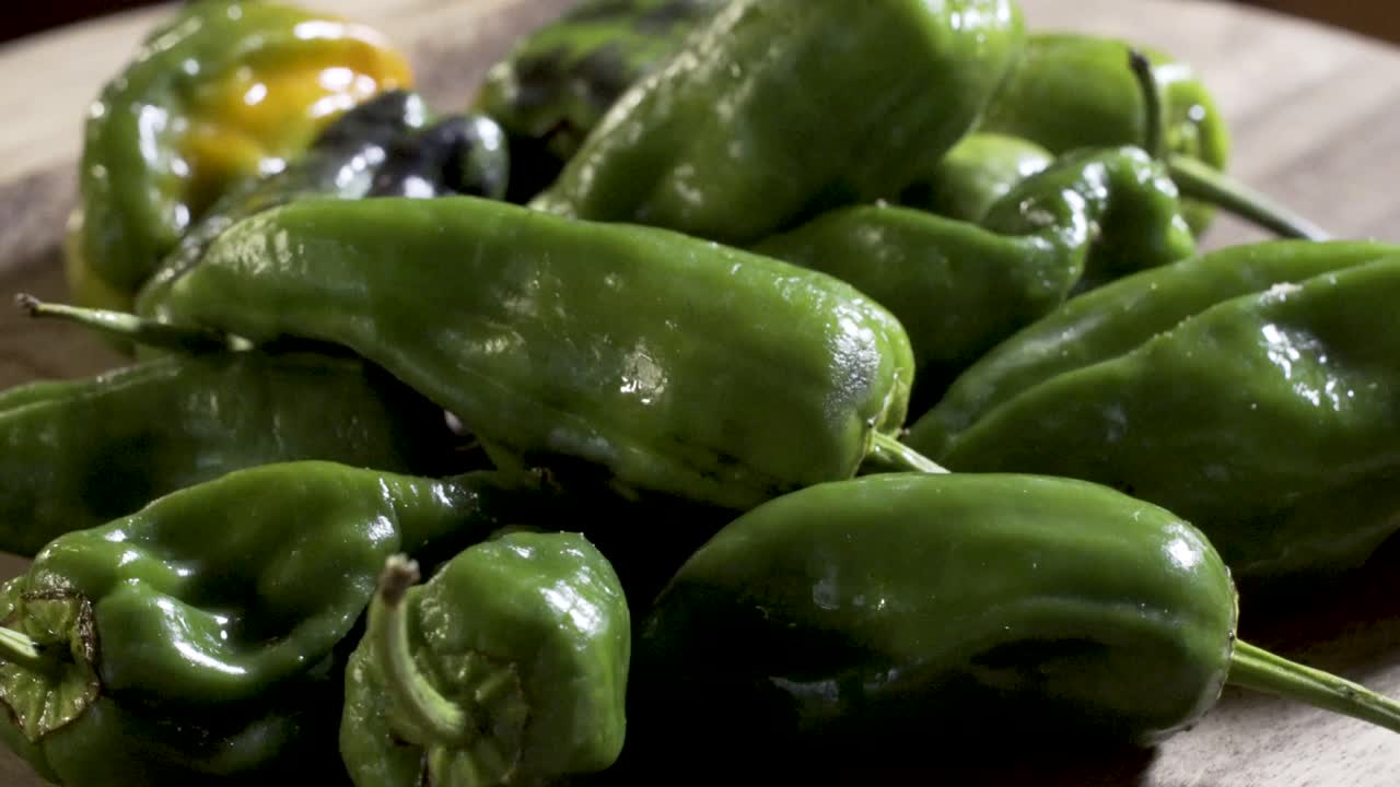 Close-up of Pimientos de Padrón