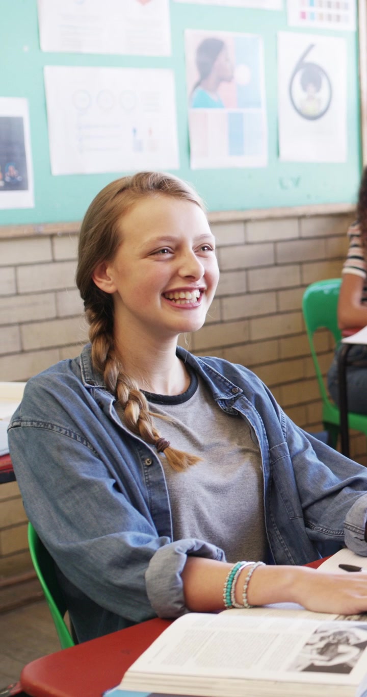 Diverse Students Participating in Classroom Discussion