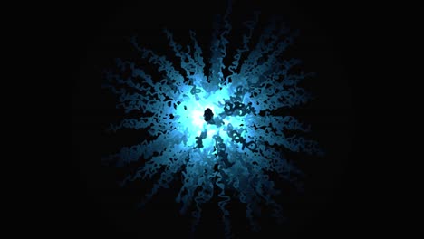 explosión radial azul abstracta